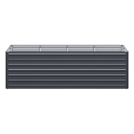 Green Fingers Garden Bed 240x80x77cm Planter Box Raised Container Galvanised Herb Home & Garden Kings Warehouse