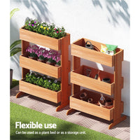 Green Fingers Garden Bed Elevated 69x39x106cm Wooden Planter Box Container Herb Health & Beauty Kings Warehouse