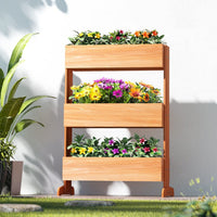 Green Fingers Garden Bed Elevated 69x39x106cm Wooden Planter Box Container Herb Health & Beauty Kings Warehouse