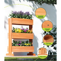 Green Fingers Garden Bed Elevated 69x39x106cm Wooden Planter Box Container Herb Health & Beauty Kings Warehouse
