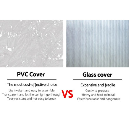 Green Fingers Greenhouse 1.2x1.9x1.9M Walk in Green House Tunnel Clear Garden Shed 4 Shelves Home & Garden Kings Warehouse