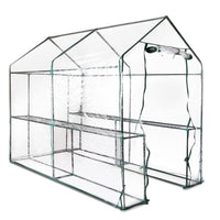 Green Fingers Greenhouse 1.2x1.9x1.9M Walk in Green House Tunnel Clear Garden Shed 4 Shelves Home & Garden Kings Warehouse