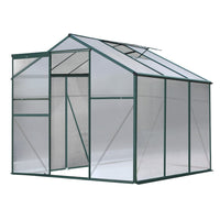 Green Fingers Greenhouse 1.9x1.9x1.83M Aluminium Polycarbonate Green House Garden Shed Home & Garden Kings Warehouse