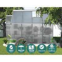 Green Fingers Greenhouse 2.42x1.9x1.95M Aluminium Polycarbonate Green House Garden Shed Home & Garden Kings Warehouse