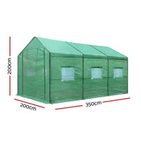 Green Fingers Greenhouse 3.5x2x2M Walk in Green House Tunnel Plant Garden Shed Home & Garden Kings Warehouse