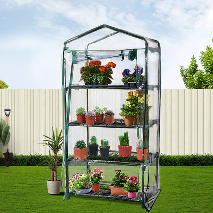 Green Fingers Greenhouse 4 Tiers Mini Green House Garden Bed Planter Box 1.6x0.7x0.5M Home & Garden Kings Warehouse
