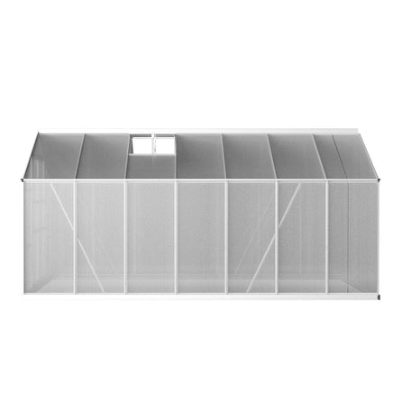 Green Fingers Greenhouse 4.1x2.5x2.26M Double Doors Aluminium Green House Garden Shed Home & Garden Kings Warehouse