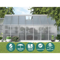 Green Fingers Greenhouse 4.2x2.5x1.95M Aluminium Polycarbonate Green House Garden Shed Home & Garden Kings Warehouse