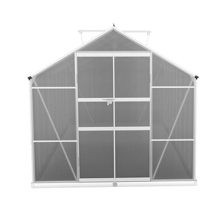 Green Fingers Greenhouse 4.7x2.5x2.26M Double Doors Aluminium Green House Garden Shed Home & Garden Kings Warehouse