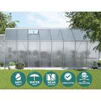 Green Fingers Greenhouse 4.7x2.5x2.26M Double Doors Aluminium Green House Garden Shed Home & Garden Kings Warehouse