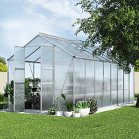 Green Fingers Greenhouse 4.7x2.5x2.26M Double Doors Aluminium Green House Garden Shed Home & Garden Kings Warehouse