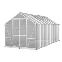 Green Fingers Greenhouse 4.7x2.5x2.26M Double Doors Aluminium Green House Garden Shed Home & Garden Kings Warehouse