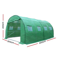 Green Fingers Greenhouse 4x3x2M Walk in Green House Tunnel Plant Garden Shed Dome Home & Garden Kings Warehouse