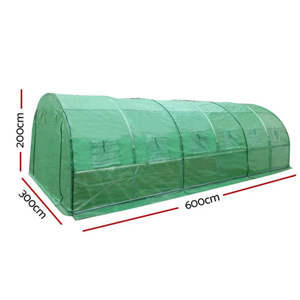Green Fingers Greenhouse 6x3x2M Walk in Green House Tunnel Plant Garden Shed Dome Home & Garden Kings Warehouse