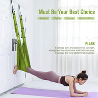 Green Fitness Yoga Strap Band Waist Trainer Leg Door Swing Adjustable Ballet Dancer Kings Warehouse 