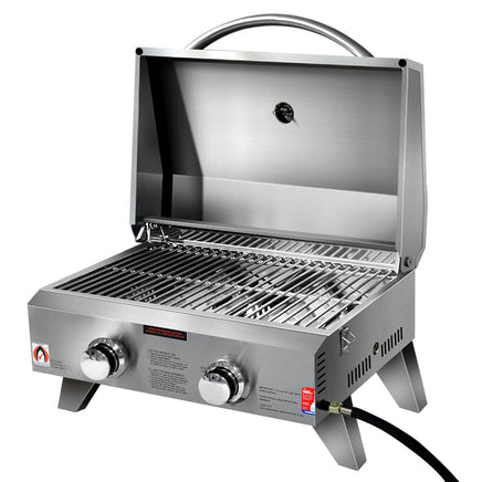 Grillz Portable 2 Burner Gas BBQ Sausage Sizzle Savings Kings Warehouse