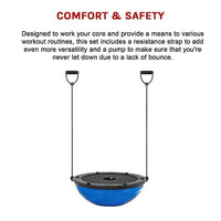 Gym Balance Core Ball with Resistance Strap Sports & Fitness Kings Warehouse