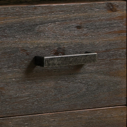 Hall Table 2 Storage Drawers Solid Acacia Wooden Frame Hallway in Chocolate Color Furniture Kings Warehouse