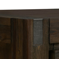 Hall Table 2 Storage Drawers Solid Acacia Wooden Frame Hallway in Chocolate Color Furniture Kings Warehouse