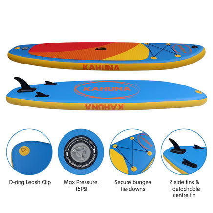 Hana Inflatable Stand Up Paddle Board 10FT w/ iSUP Accessories Kings Warehouse