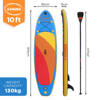 Hana Inflatable Stand Up Paddle Board 10FT w/ iSUP Accessories Kings Warehouse