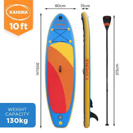 Hana Inflatable Stand Up Paddle Board 10FT w/ iSUP Accessories Kings Warehouse