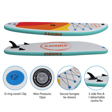 Hana Inflatable Stand Up Paddle Board 11FT SUP Paddleboard Kings Warehouse