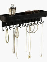 Hanging Jewelry Organizer 25 Hooks (Black)