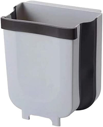 Hanging Trash Can Collapsible Small Garbage Waste Bin for Kitchen Cabinet Door (Grey) Kings Warehouse