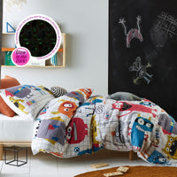 Happy Kids Monster Squad Glow in the Dark Quilt Cover Set Double Home & Garden Kings Warehouse