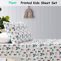Happy Kids Plant Kids Printed Sheet Set Single Home & Garden Kings Warehouse
