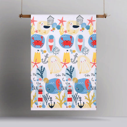 Happy Kids Seaside Glow in the Dark Quilt Cover Set Single Home & Garden Kings Warehouse