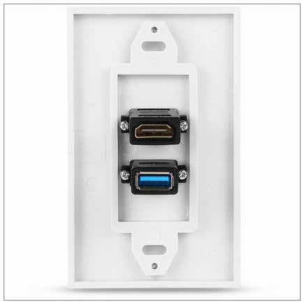 HDMI USB 3.0 Audio Stereo Pass Through Component Composite Wall Plate Panel Kings Warehouse