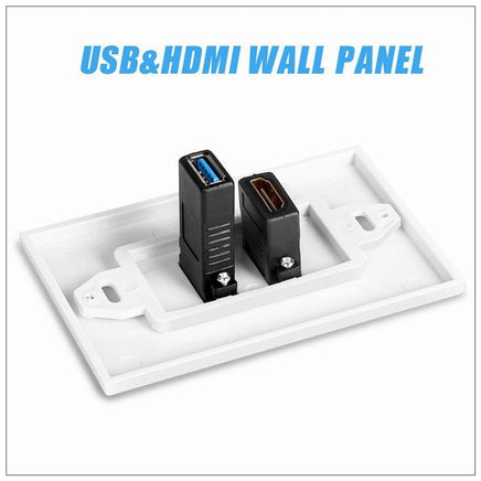 HDMI USB 3.0 Audio Stereo Pass Through Component Composite Wall Plate Panel Kings Warehouse