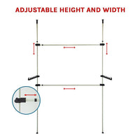 Heavy Duty Adjust Clothes Rail Storage Garment Shelf Hanging Display Stand Rack Furniture Kings Warehouse