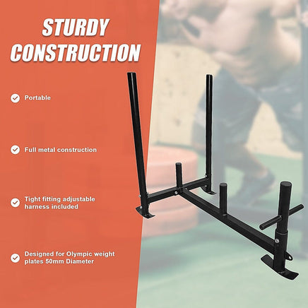 Heavy Duty Gym Sled with Harness Sports & Fitness Kings Warehouse