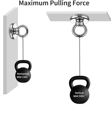 Heavy Duty Magnetic Hooks 30KG Countersunk Hole Eyebolt Kitchen, Office and Garage Kings Warehouse