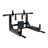 Heavy Duty Wall Mounted Power Station - Knee Raise - Pull Up - Chin Up -Dips Bar Sports & Fitness Kings Warehouse