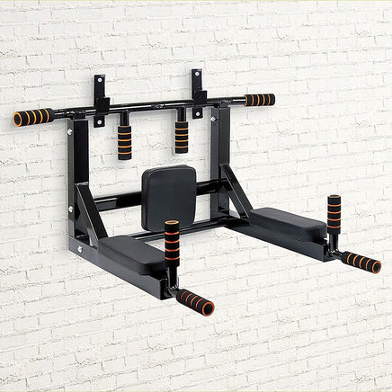 Heavy Duty Wall Mounted Power Station - Knee Raise - Pull Up - Chin Up -Dips Bar Sports & Fitness Kings Warehouse