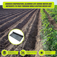 Heavy Duty Weed Control PP Woven Fabric Weed Mat Gardening Plant 1.83m x 30m Home & Garden Kings Warehouse