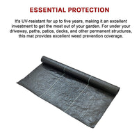 Heavy Duty Weed Control PP Woven Fabric Weed Mat Gardening Plant 1.83m x 30m Home & Garden Kings Warehouse