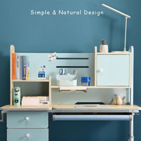 Height Adjustable Children Kids Ergonomic Study Desk Chair Set 120cm Blue AU Furniture Kings Warehouse