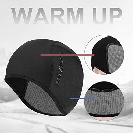 Helmet Fleece Inner Liner Cycling Skull Cap Winter Thermal MTB Mountain Cycling Cap for Men Women Headwear for Running Skiing & Winter Sports BLACK Rockbros Kings Warehouse