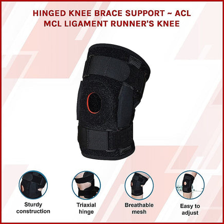Hinged Knee Brace Support ~ ACL MCL ligament Runner's Knee Health & Beauty Kings Warehouse
