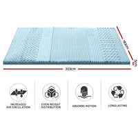 Home Bedding Cool Gel 7-zone Memory Foam Mattress Topper w/Bamboo Cover 5cm - King Easter Eggciting Deals Kings Warehouse 