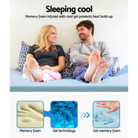 Home Bedding Cool Gel Memory Foam Mattress Topper w/Bamboo Cover 5cm - Double Mid-Season Super Sale Kings Warehouse 