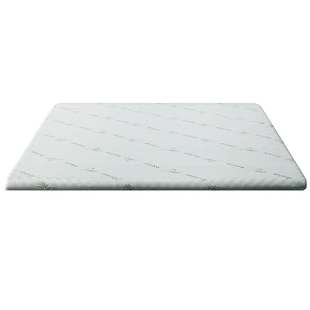 Home Bedding Cool Gel Memory Foam Mattress Topper w/Bamboo Cover 5cm - Single Mid-Season Super Sale Kings Warehouse