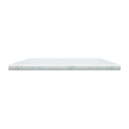 Home Bedding Cool Gel Memory Foam Mattress Topper w/Bamboo Cover 5cm - Single Mid-Season Super Sale Kings Warehouse