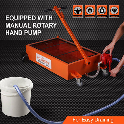 HORUSDY 76L Low Profile Waste Oil Drainer Mobile Workshop Pump Vehicle 4WD Truck Auto Accessories Kings Warehouse