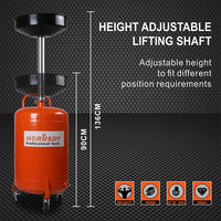 HORUSDY 80L Mobile Waste Oil Drainer Telescopic Workshop Fluid Collection Tank Tools Kings Warehouse